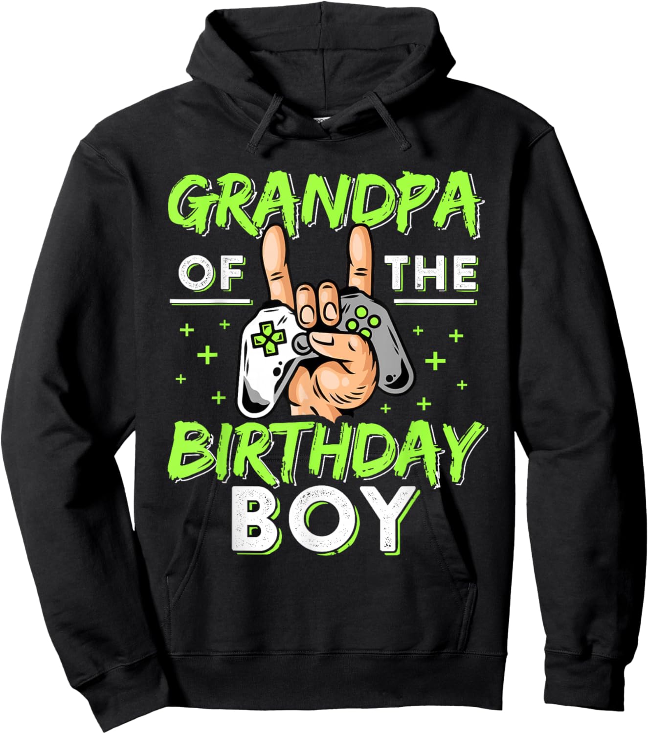 Gamer Birthday Grandpa of the Birthday Boy Video Game Kids Hoodie - Hoodie | Black