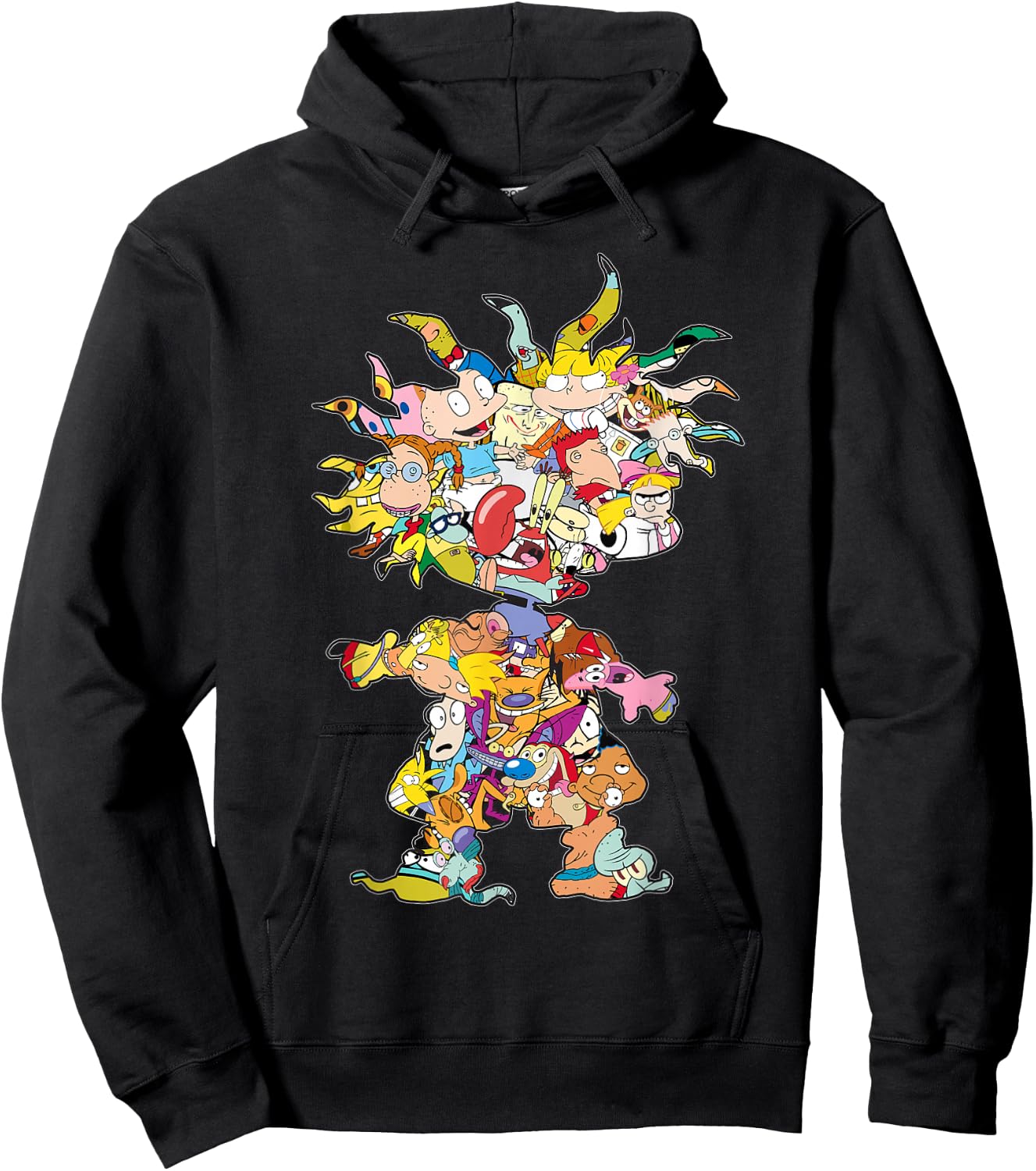 Nickelodeon 90s Nick Chuckie Character Silhouette Hoodie - Hoodie | Black