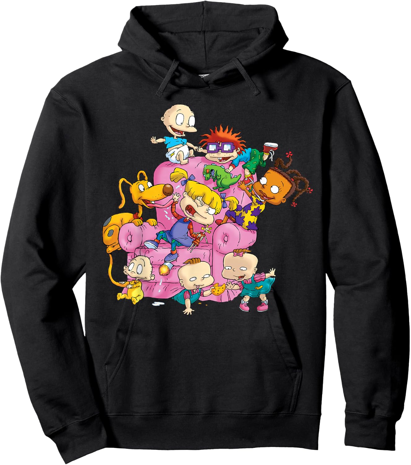 The Rugrats Group Couch T- Shirts Hoodie - Hoodie | Black