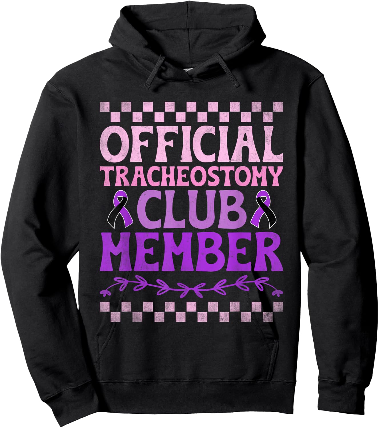 Tracheostomy Awareness Funny Trach Warrior Trach Life Hoodie - Hoodie | Black