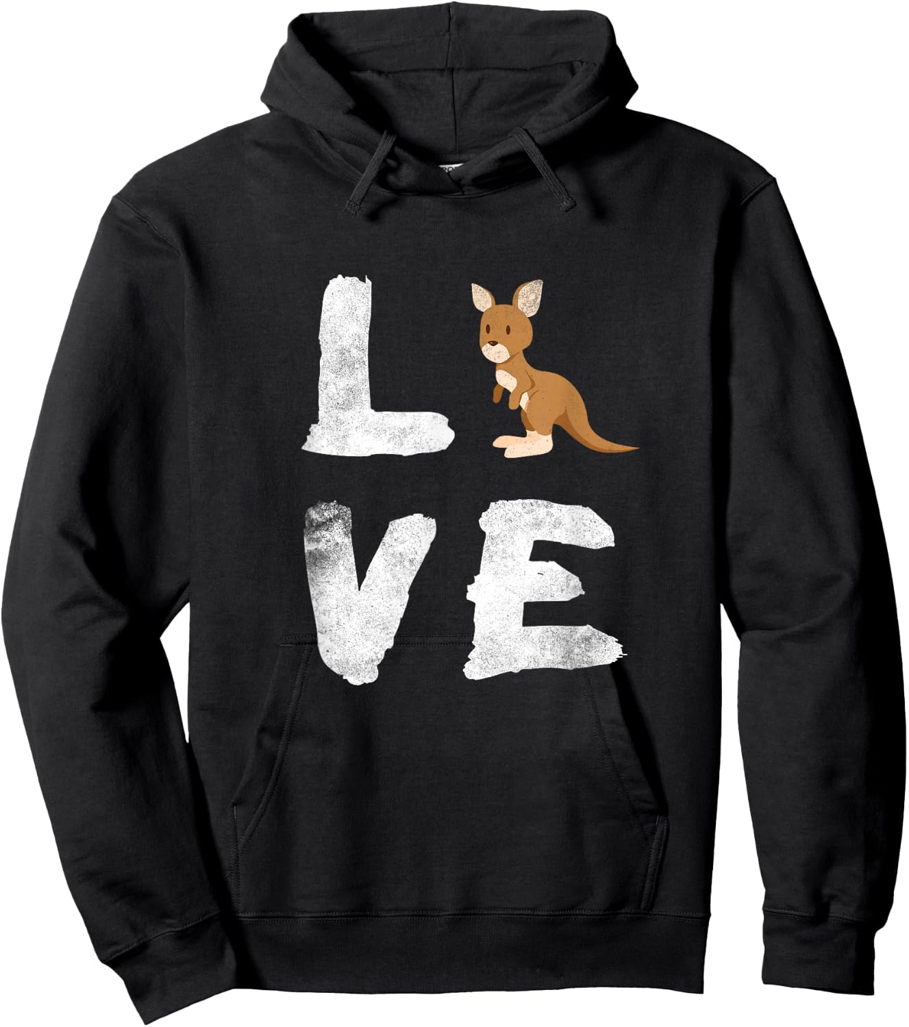I Love Kangaroo Australia Pride Animal Gift Hoodie - Hoodie | Black