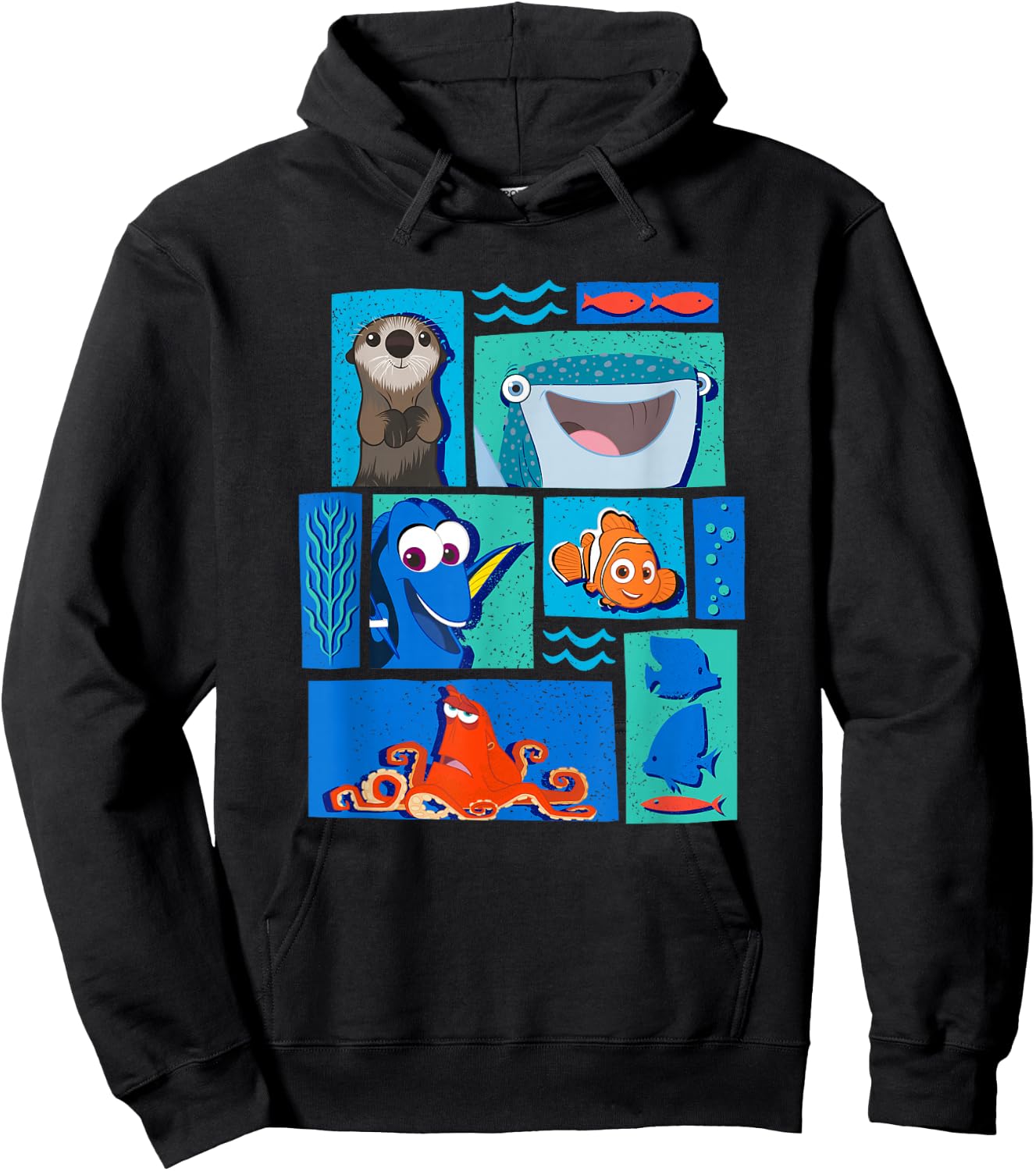 Disney Pixar Finding Dory Characters Hoodie - Hoodie | Black