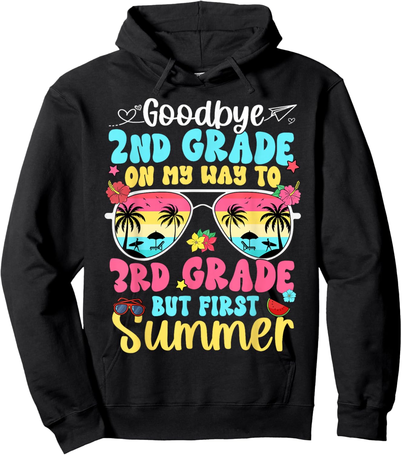 Good Bye 2nd Grade On My Way to 3rd Grade Boy Girl Student Hoodie - Hoodie | Black