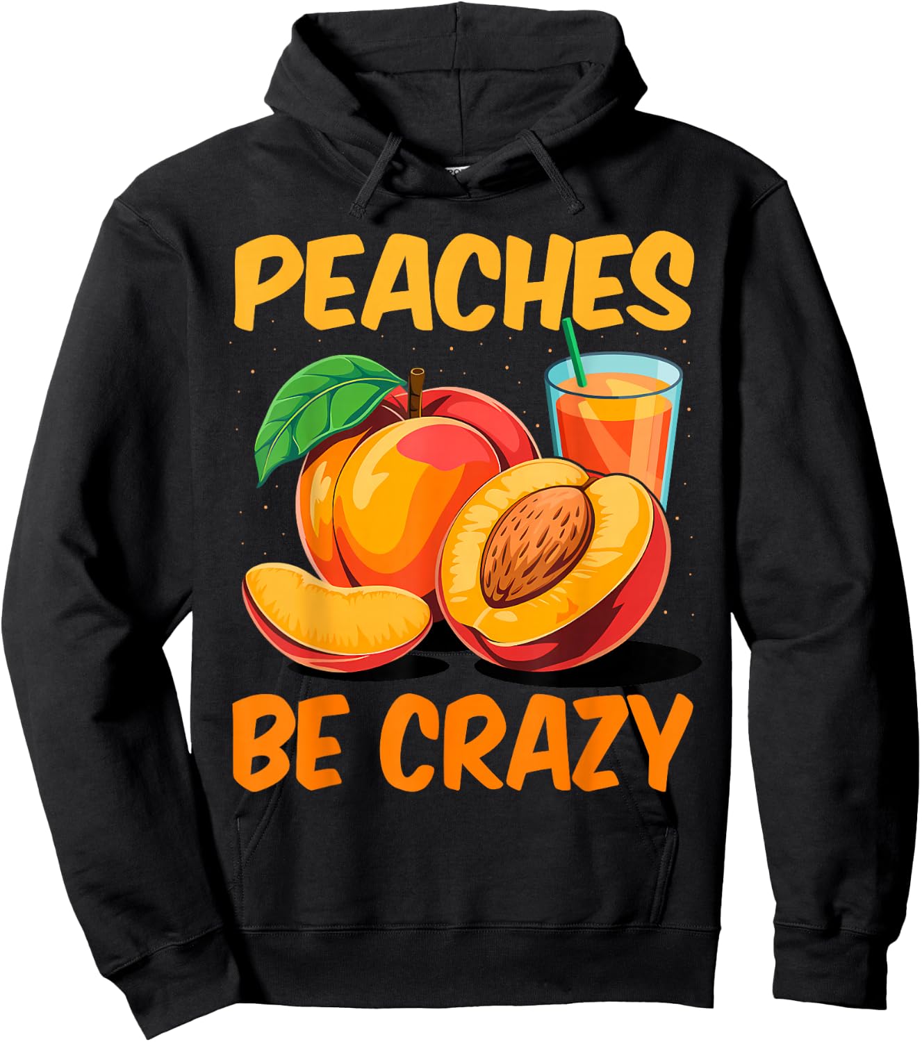Funny Peach Pun Fruit Georgia Iced Tea Hoodie - Hoodie | Black