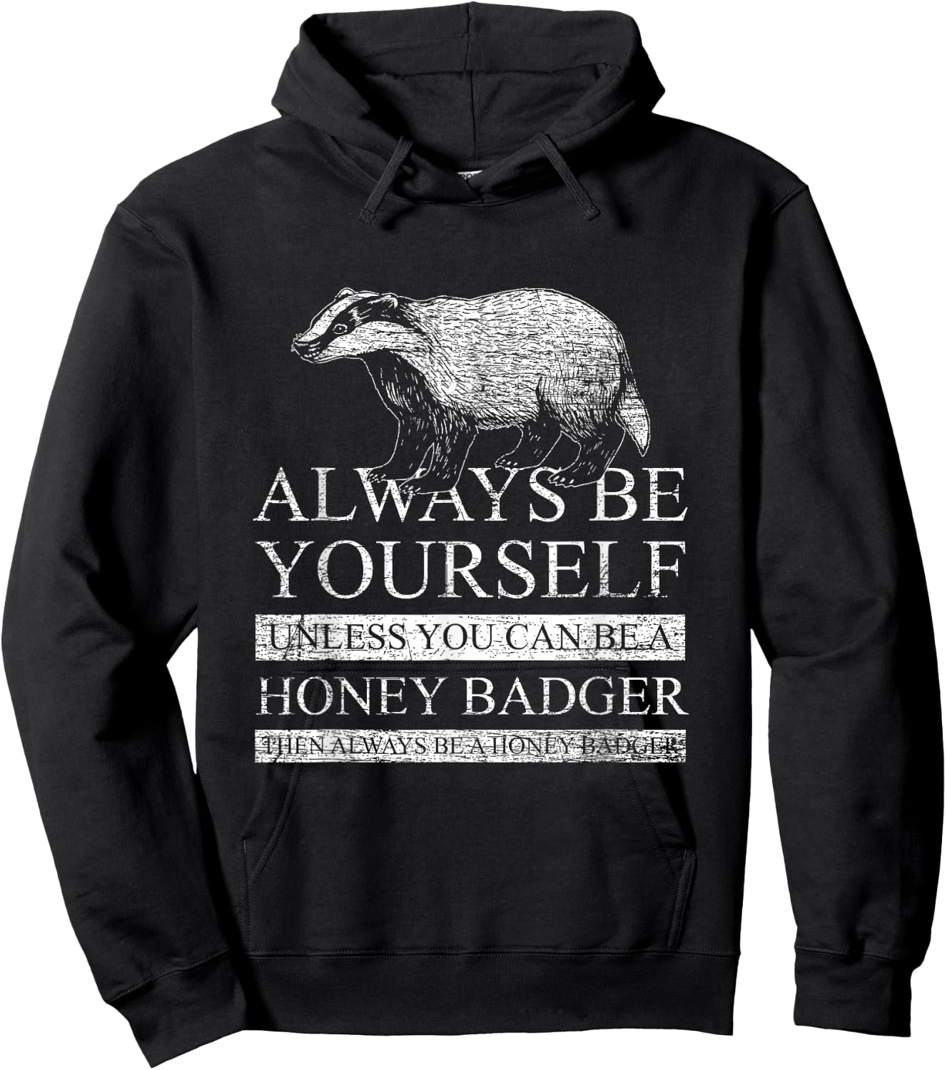Honey Badger Hoodie - Hoodie | Black