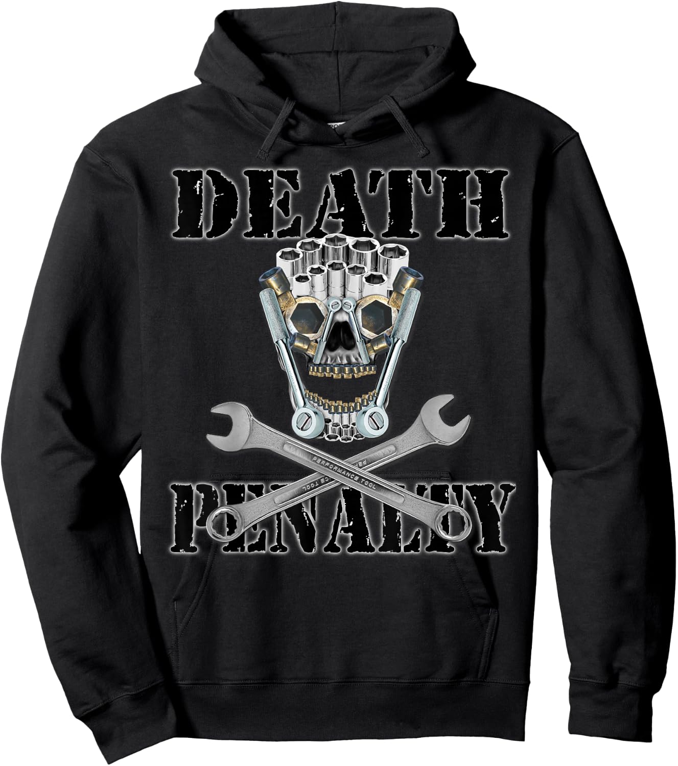 Death Penalty Skull made out of Tools Shirt Hoodie - Hoodie | Black