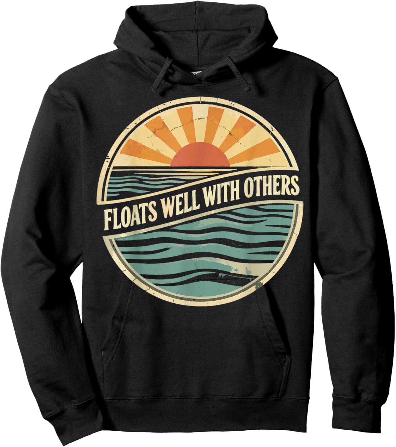 Floats Well with Others, Funny Summer Joke Hoodie - Hoodie | Black