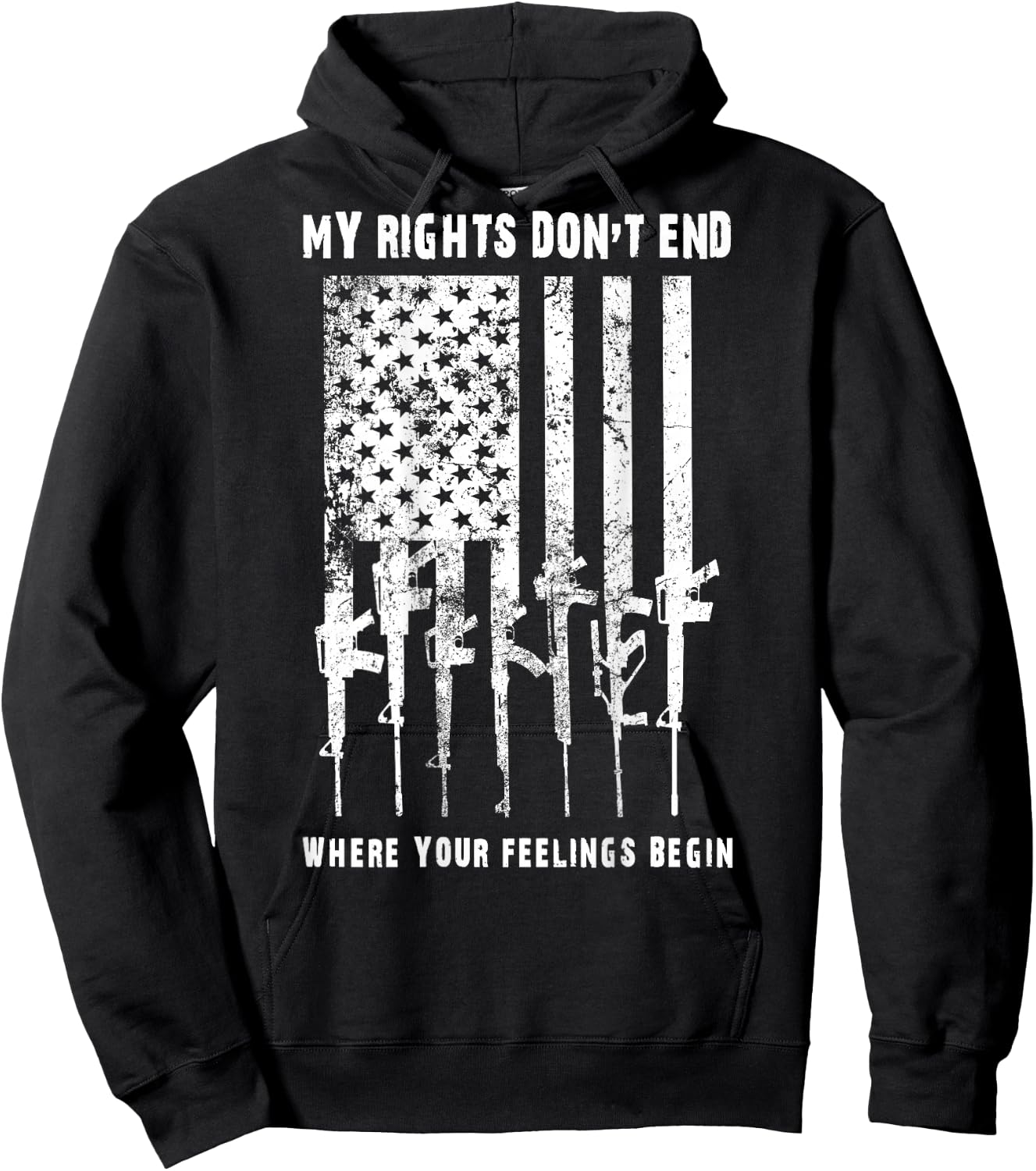 2nd Amendment Feelings America USA Patriotic Funny Hoodie - Hoodie | Black