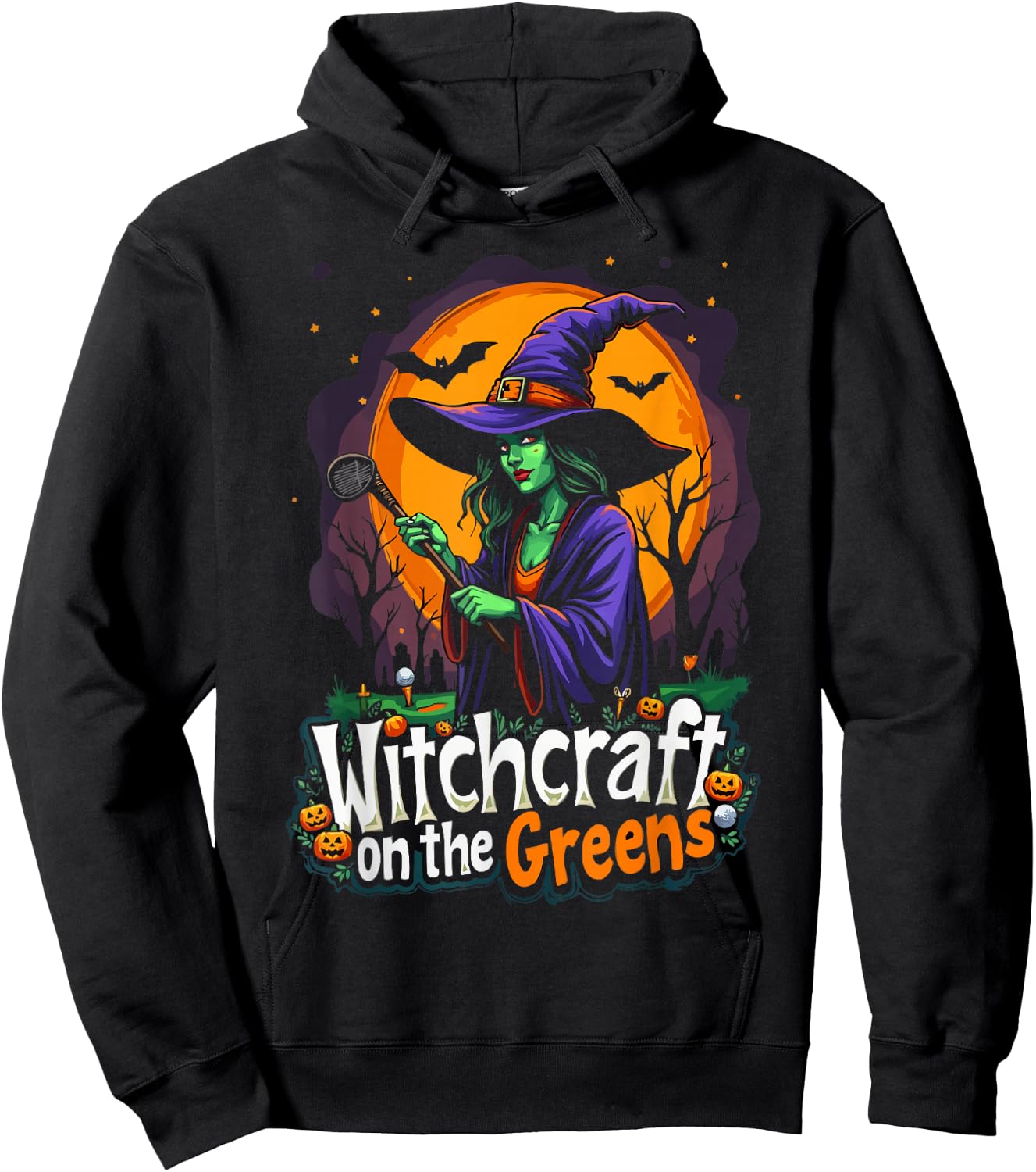 Golf Halloween Spooky Golf Player GolferTrick Or Treat Hoodie - Hoodie | Black