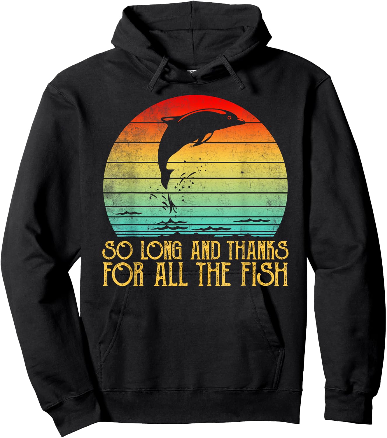 So Long and Thanks for All The Fish Vintage Hoodie - Hoodie | Black