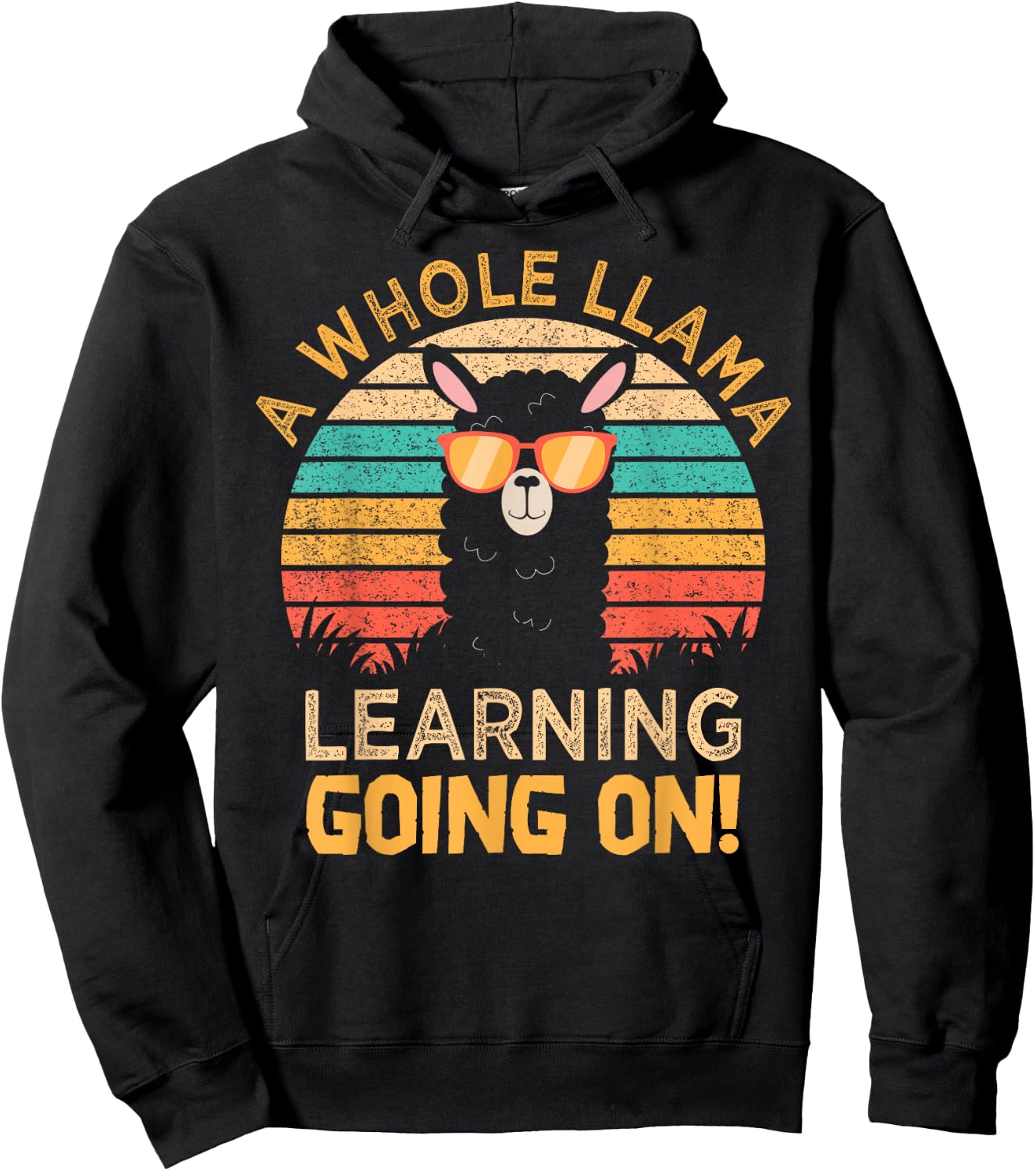 A Whole Llama Learning Going on! Students and Teachers Hoodie - Hoodie | Black