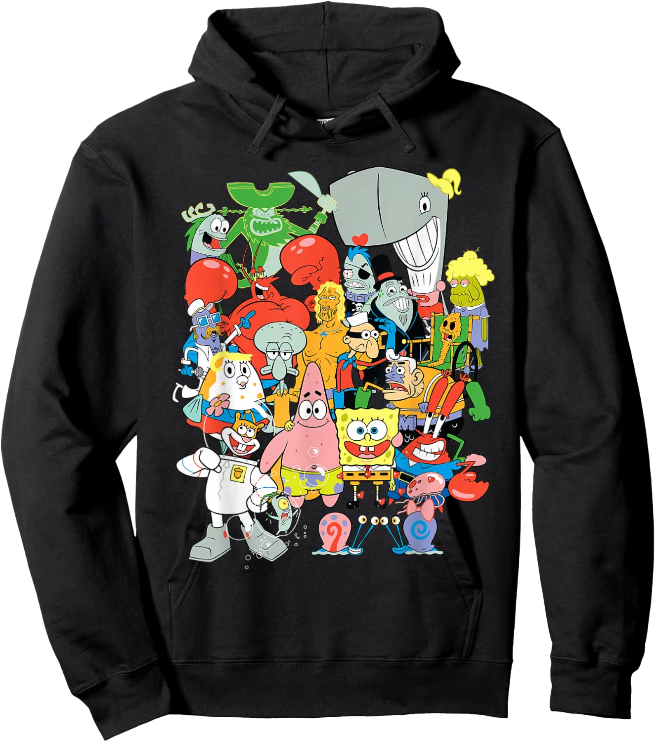Spongebob Squarepants Cast of Characters Hoodie - Hoodie | Black