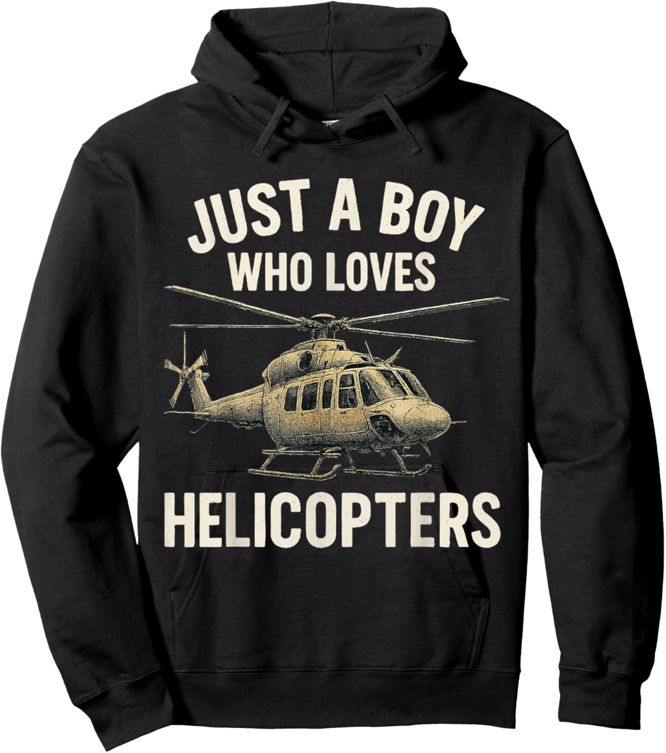 Just A Boy Who Loves Helicopters Hoodie - Hoodie | Black