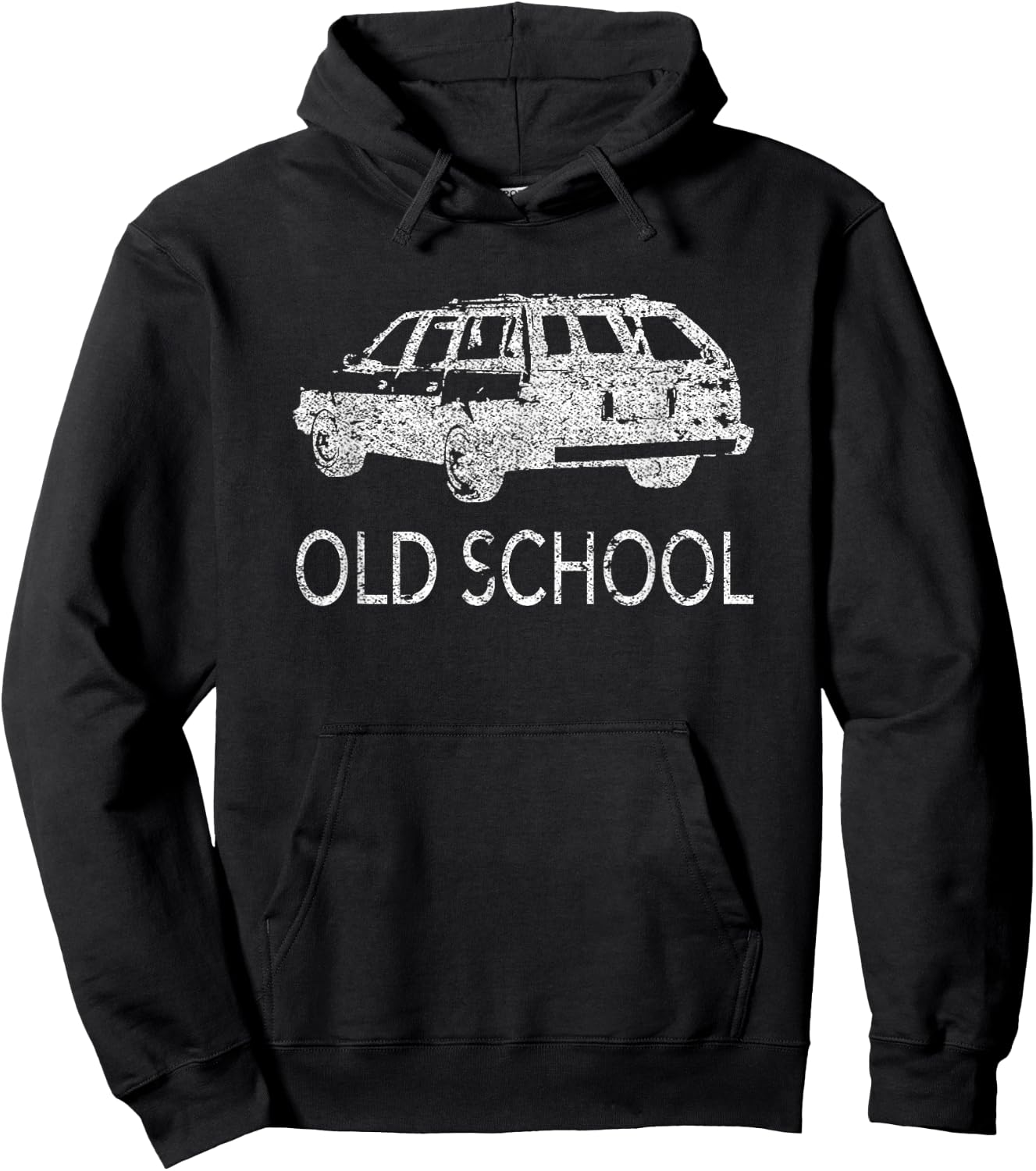 Old School Station Wagon Vintage Style Hoodie - Hoodie | Black