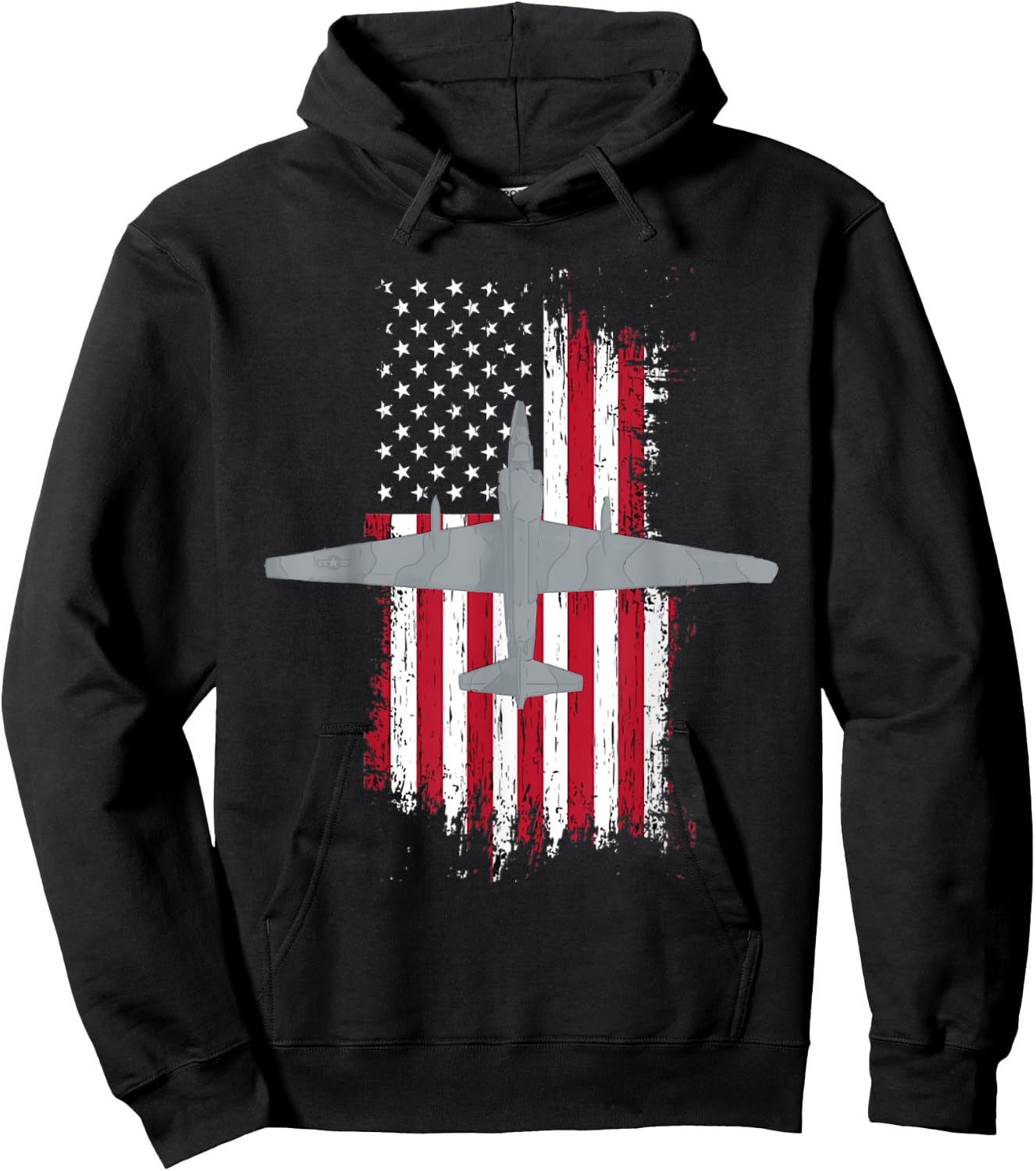 U-2 Dragon Lady Spy Plane American Flag Military Shirt Hoodie - Hoodie | Black