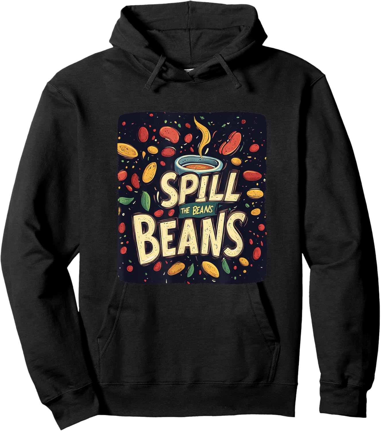 Cool the beans with colourful beans Hoodie - Hoodie | Black