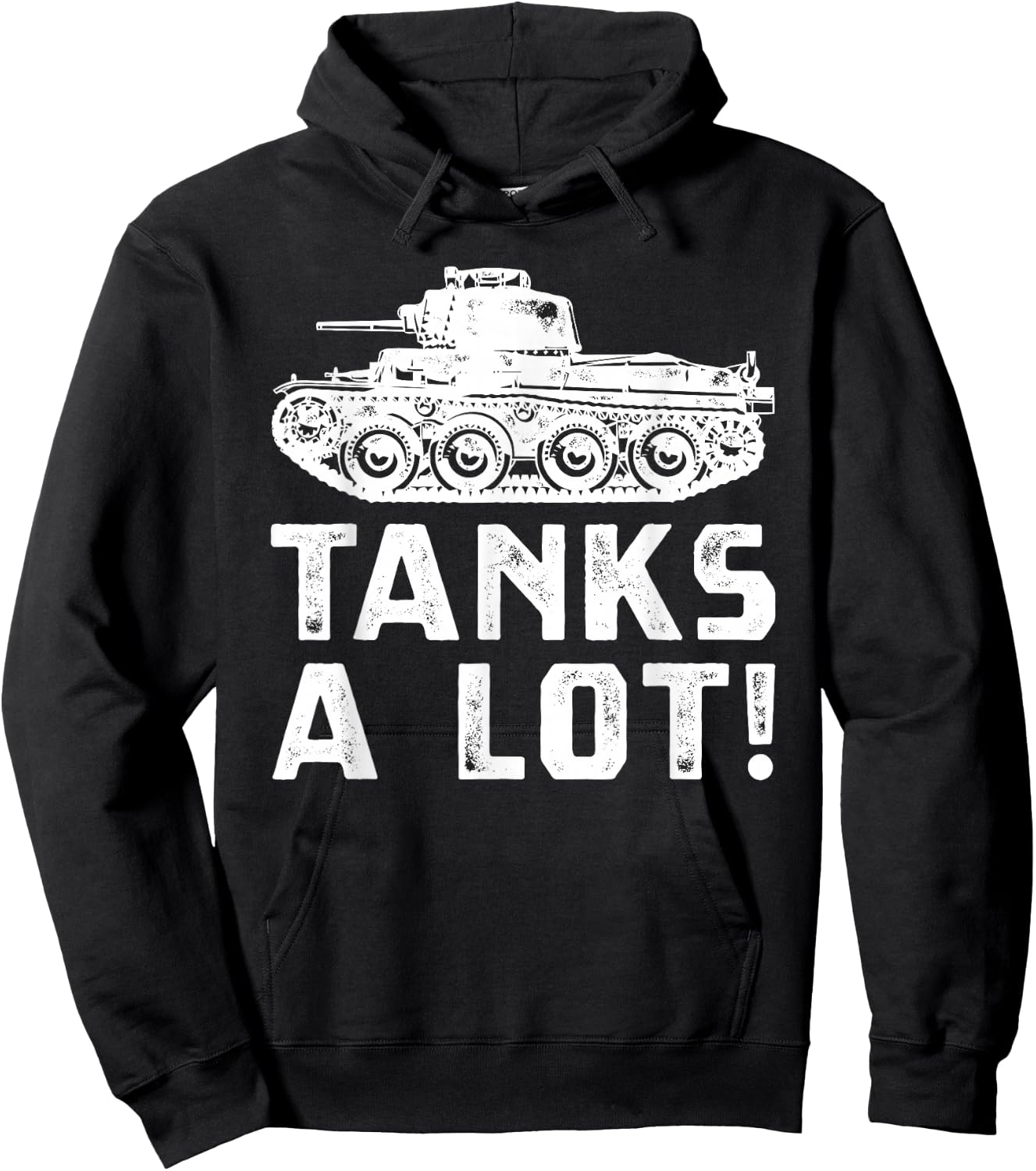 Fun Tank Military Vehicle Tanks A Lot Pun Hoodie - Hoodie | Black