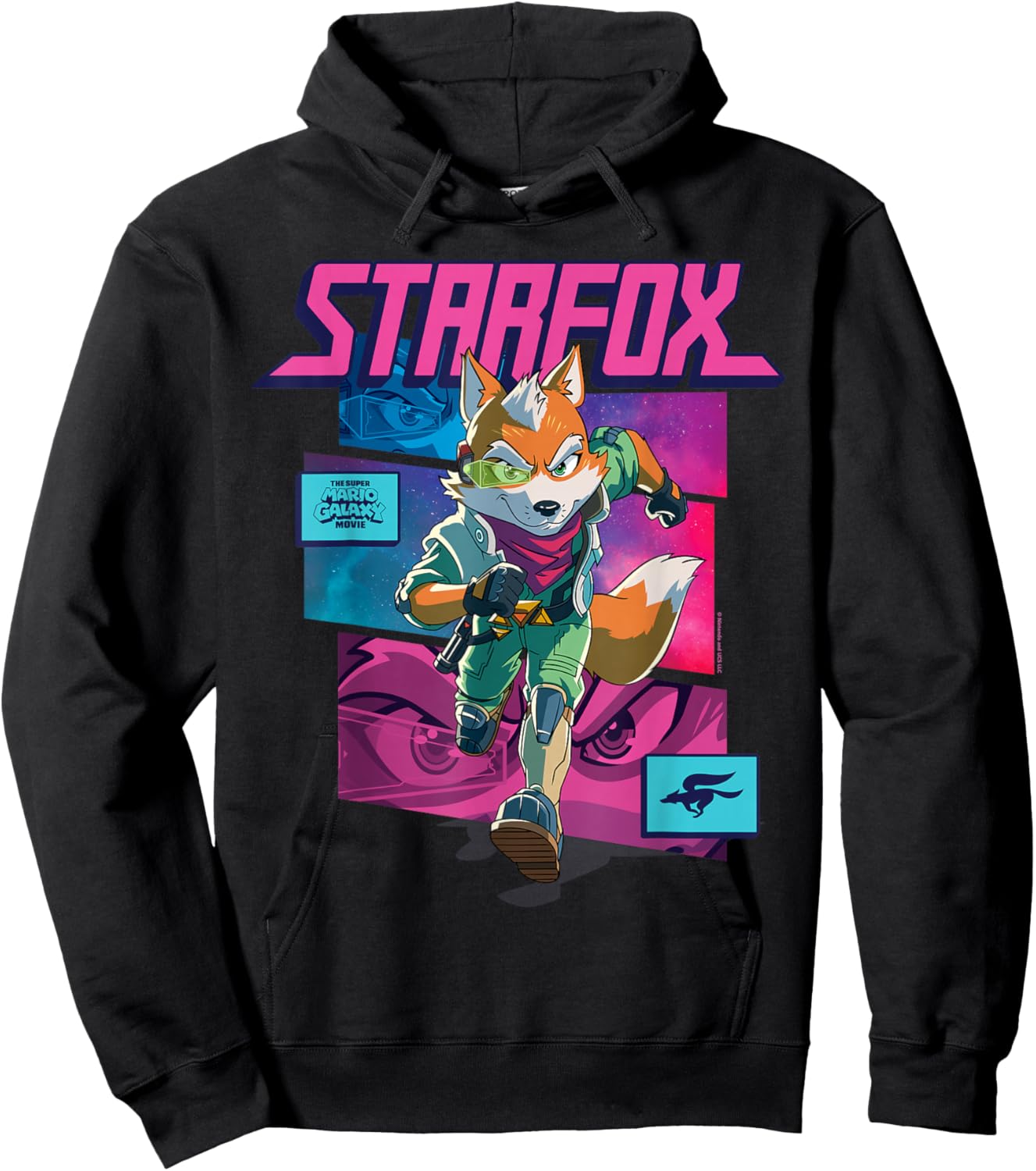 The Super Mario Galaxy Movie Starfox Fox McCloud Action Hoodie - Hoodie | Black