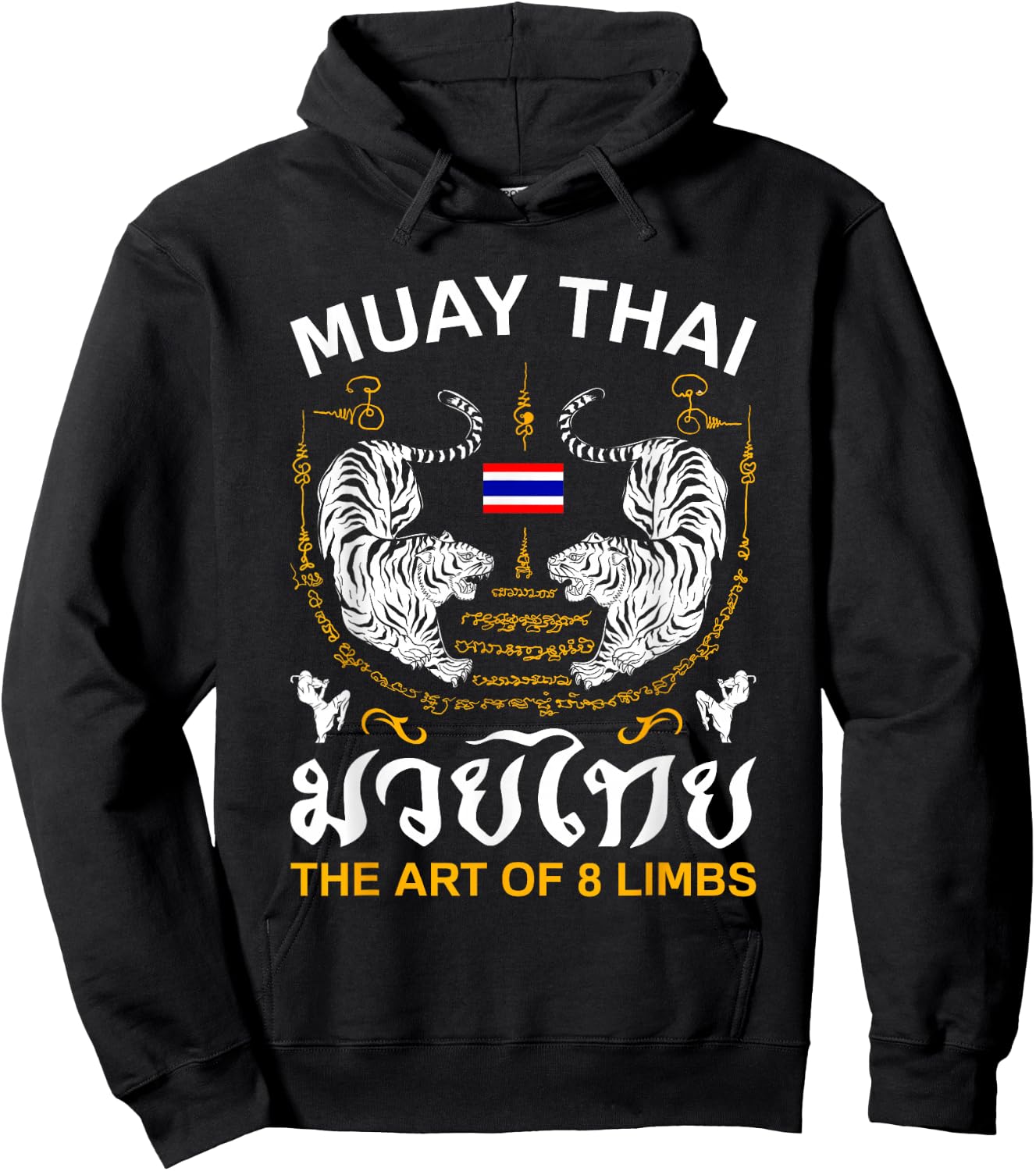The Art of 8 Limbs Sak Yant Tiger Muay Thai Hoodie - Hoodie | Black