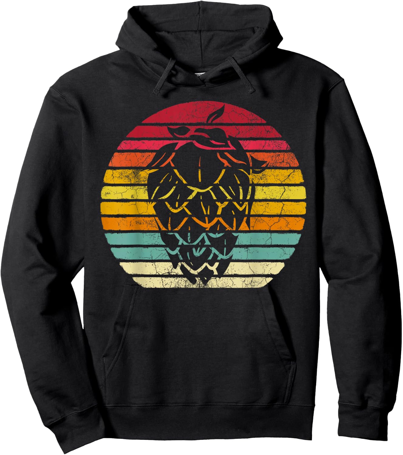 Vintage Retro Hops Leaf Beer Brewing IPA Father's Day Gift Hoodie - Hoodie | Black