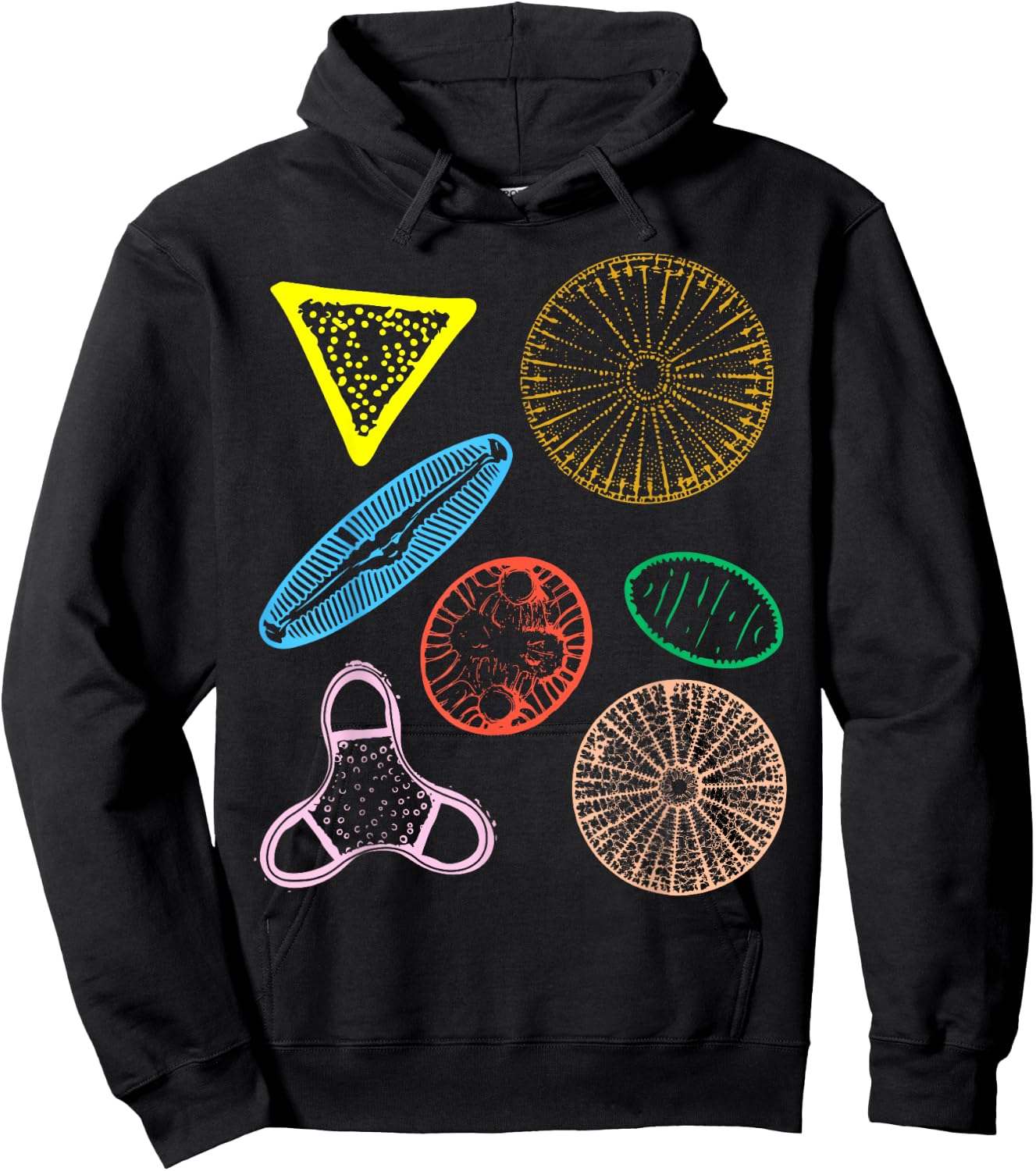 Colorful Diatoms Beautiful Science Hoodie - Hoodie | Black