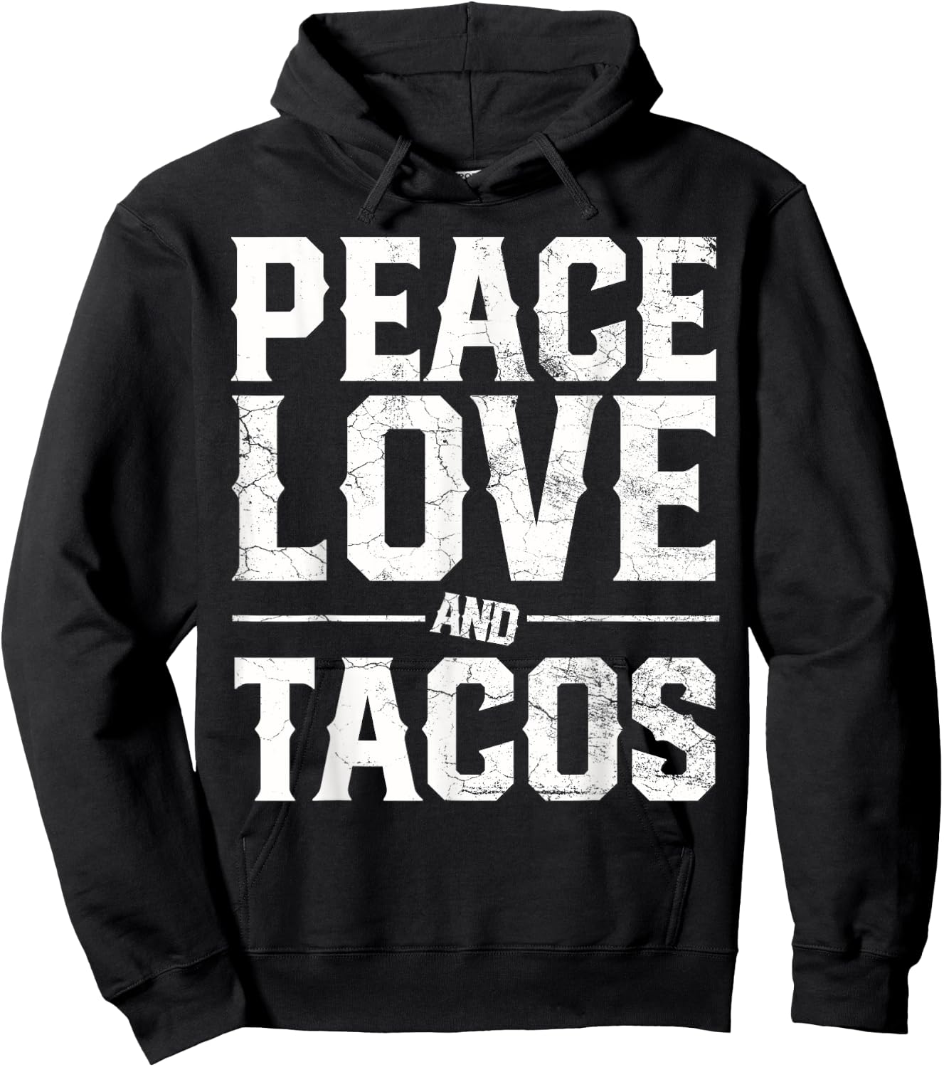 Cinco De Mayo PEACE LOVE AND TACOS Men Women Mexican Gift Hoodie - Hoodie | Black