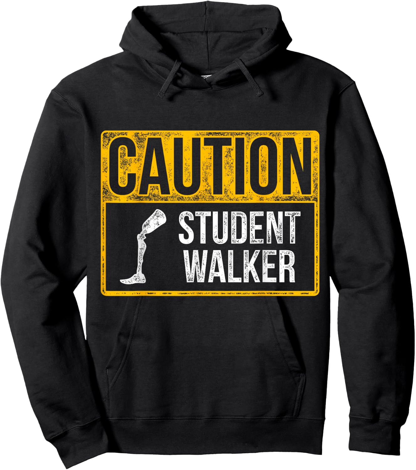 Amputee Humor Student Walk Leg Arm Funny Recovery Gifts Hoodie - Hoodie | Black