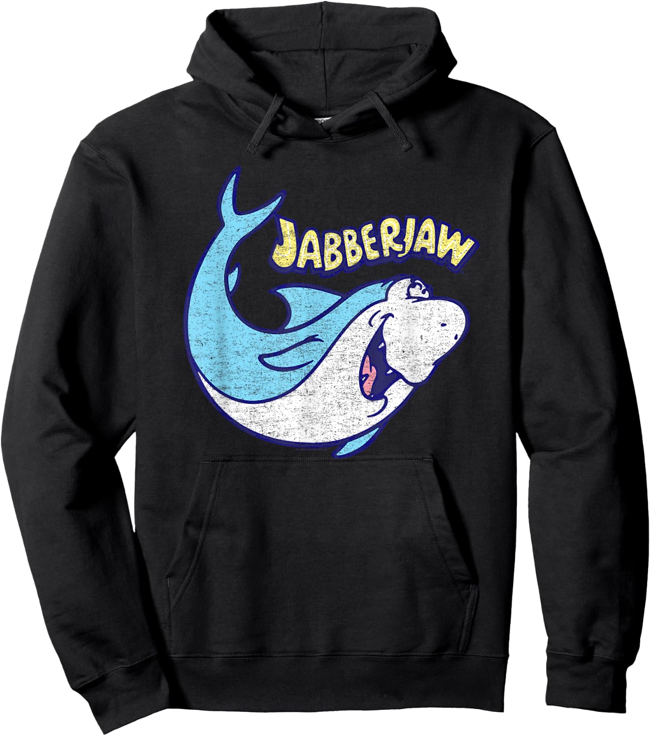 Hanna-Barbera Jabberjaw Retro Swim , -Adults, Kids, Blue, Short Sleeve, Small Hoodie - Hoodie | Black