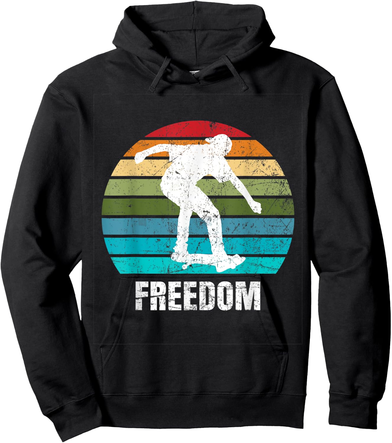 Skateboard means freedom Hoodie - Hoodie | Black
