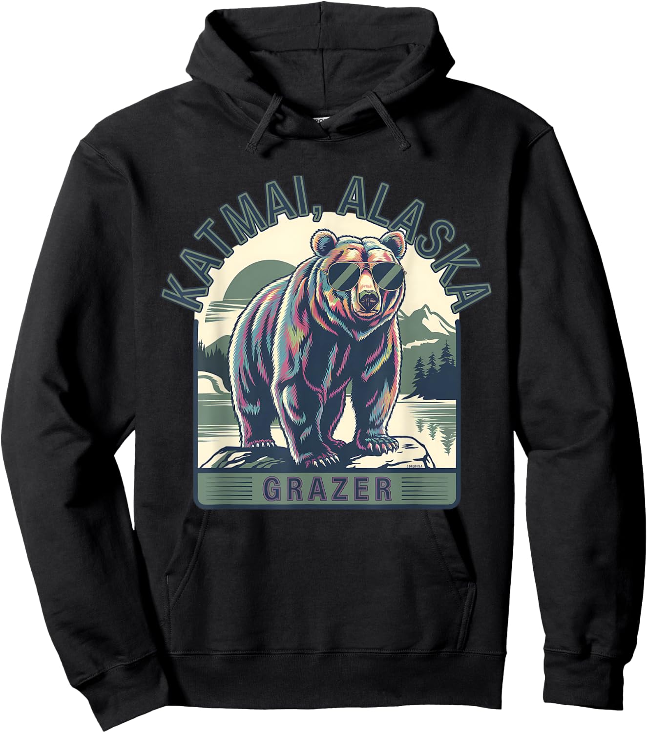 Katmai Alaska Grazer Vintage Fat Bear Week 2025 Hoodie - Hoodie | Black