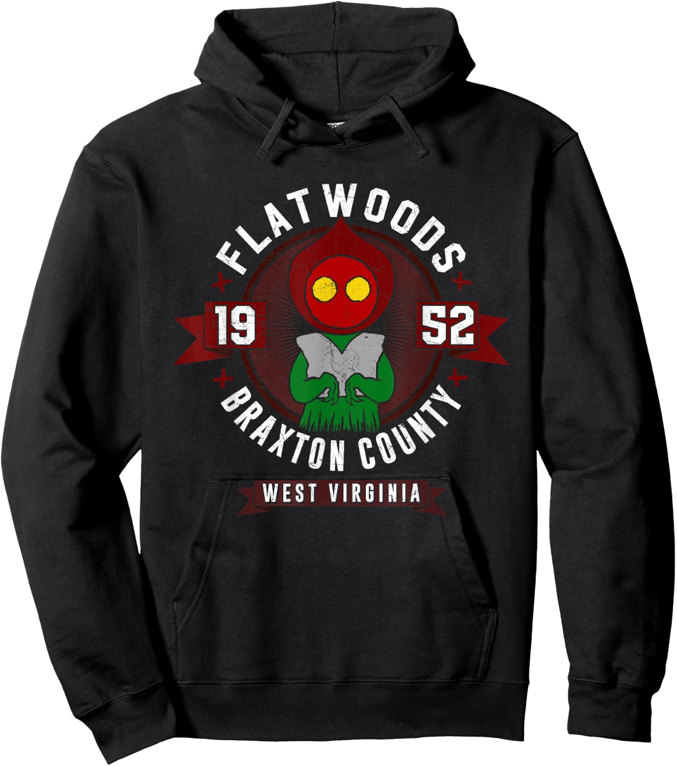 Flatwoods Monster Shirt Cryptozoology Cryptid Vintage Gift Hoodie - Hoodie | Black