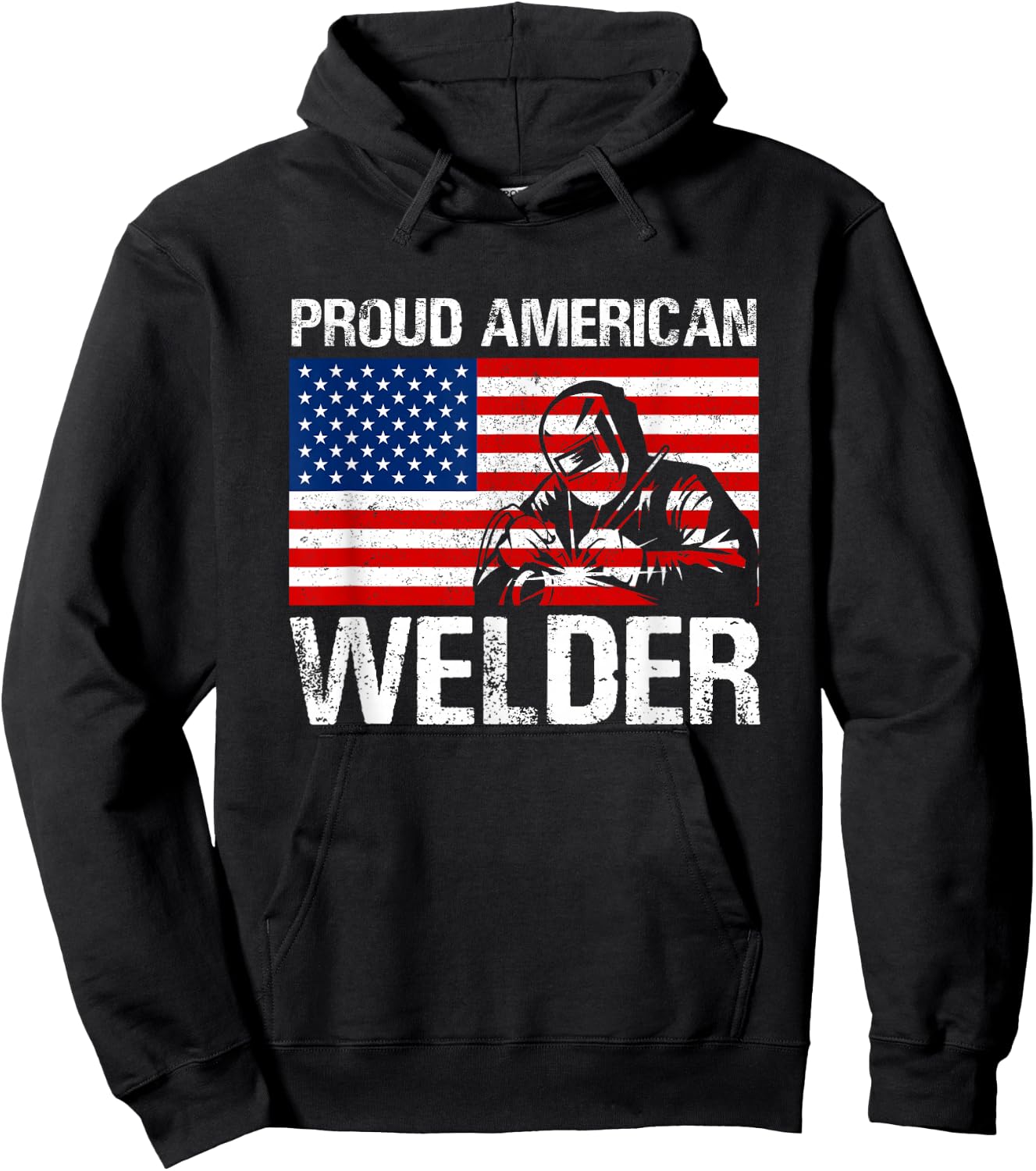 Proud American Welder product Welder Gifts Hoodie - Hoodie | Black