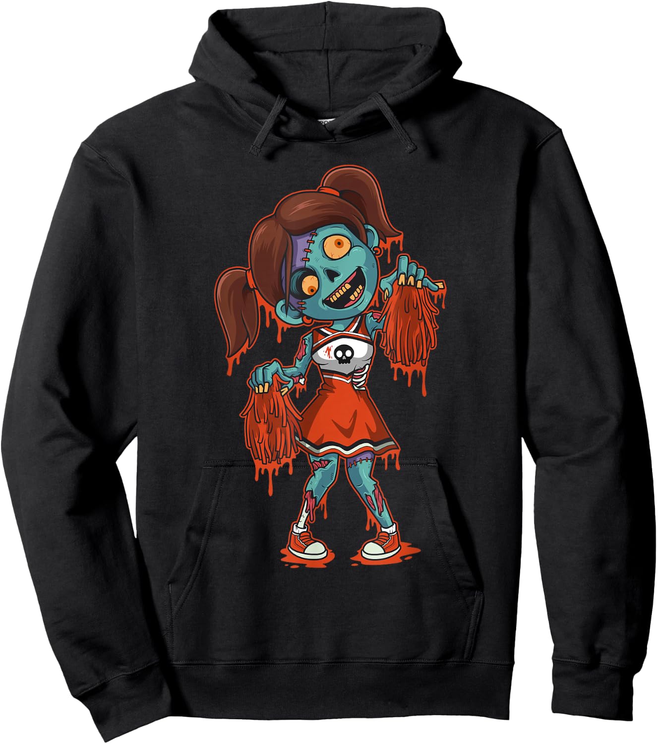 Zombie Cheerleader Halloween Trick or Treat Gift Hoodie - Hoodie | Black