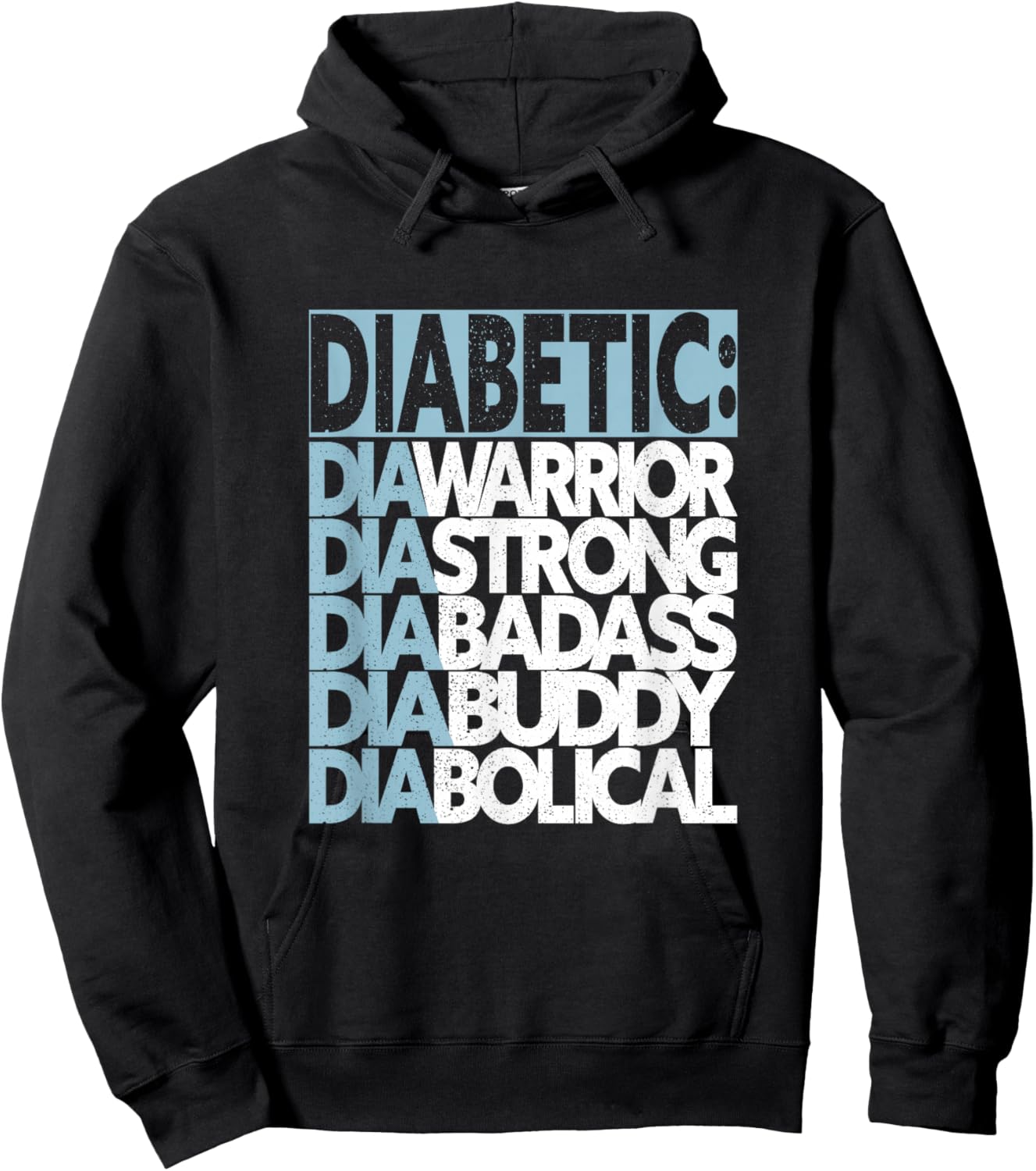 Support Diabetes Awareness Month Funny Diabetic Diabetes Hoodie - Hoodie | Black