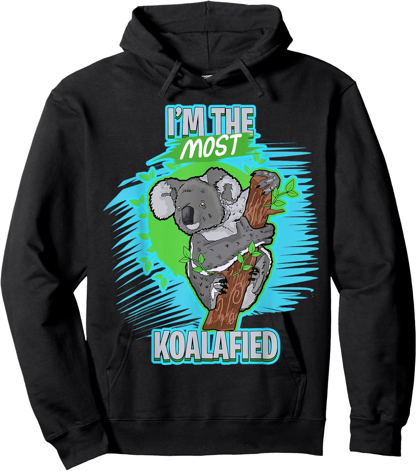 Cute Koala Bear T Shirt I'M The Most Koalafied Hoodie - Hoodie | Black