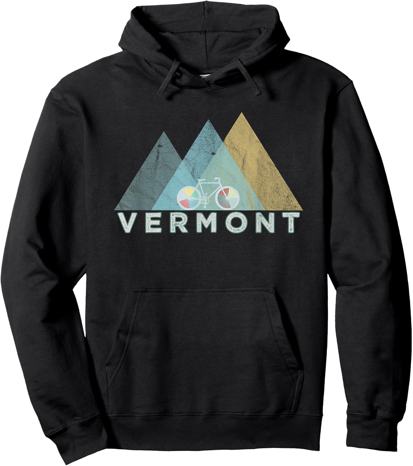Retro Vermont Vintage Bike - Vermont Bicycle Hoodie - Hoodie | Black