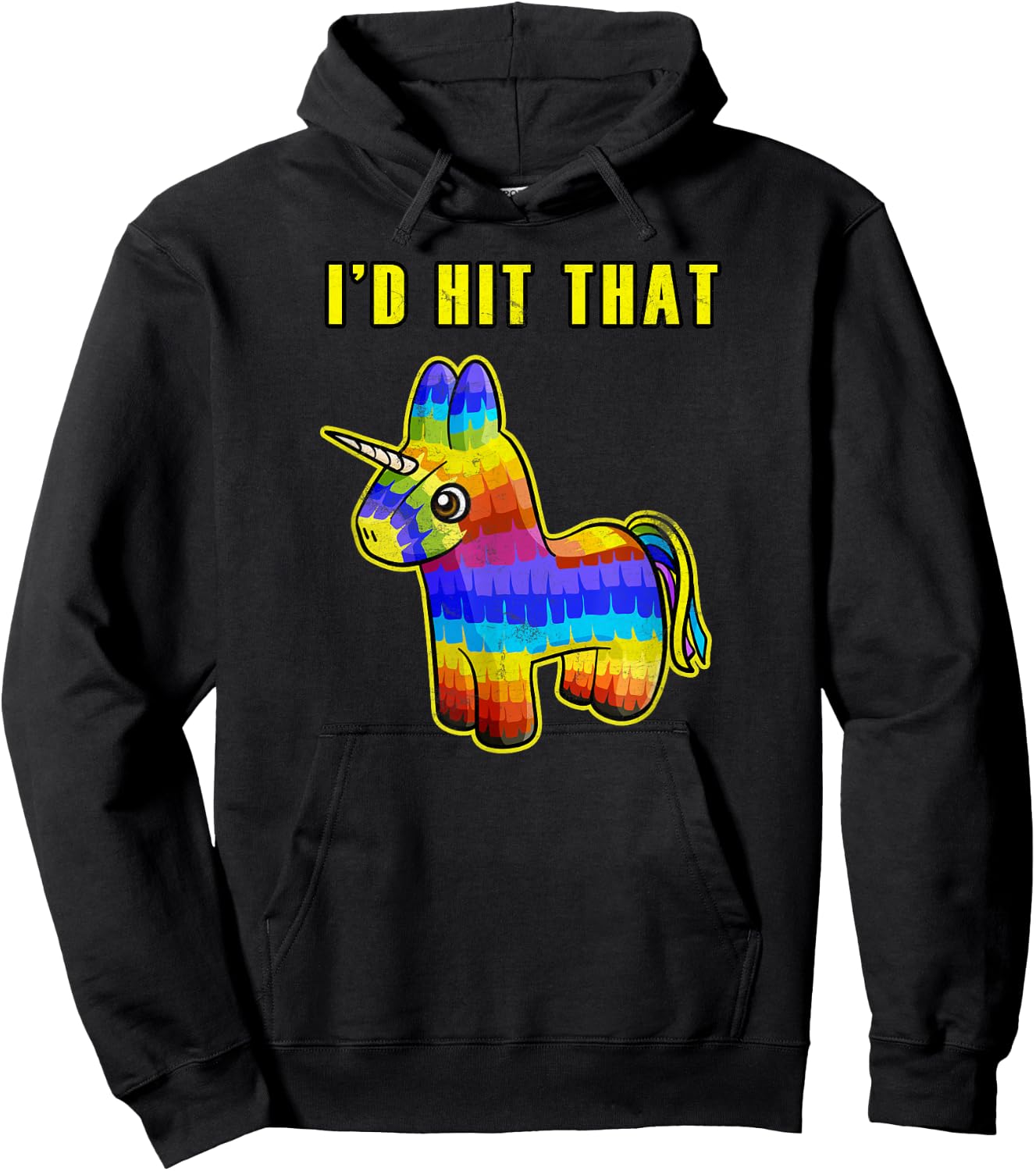 I'd Hit that Pinata Unicorn Kids Mexican Pinata Gift Hoodie - Hoodie | Black