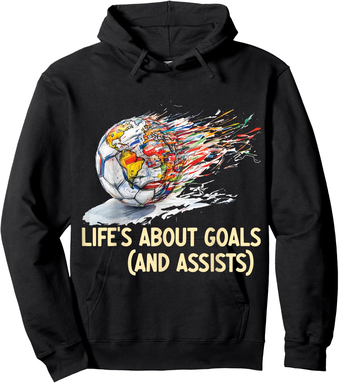 Soccer idea for Boys Life's About Goals (and assists) Soccer Hoodie - Hoodie | Black