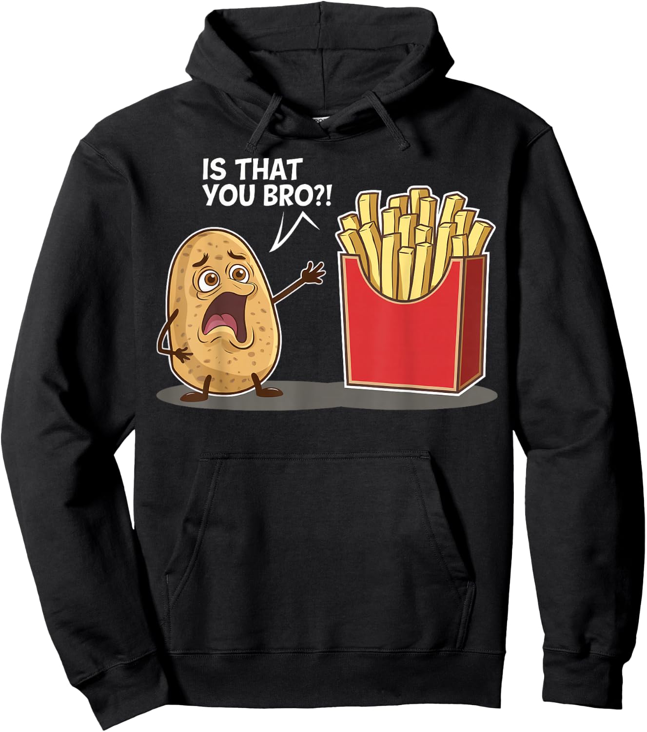 Potato Is That You Bro Funny Gifts Women Boy Kid Hoodie - Hoodie | Black