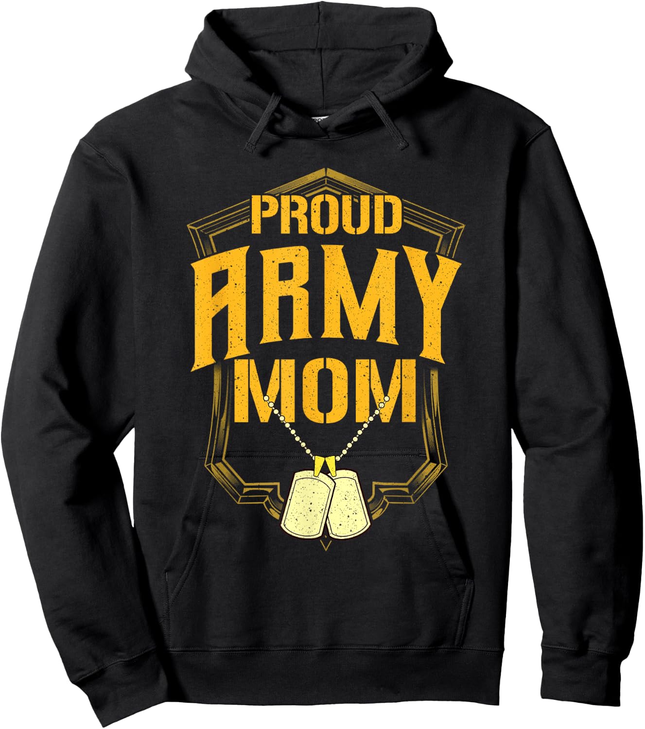 Proud Army Mom Shirt Military Pride T Shirt Hoodie - Hoodie | Black