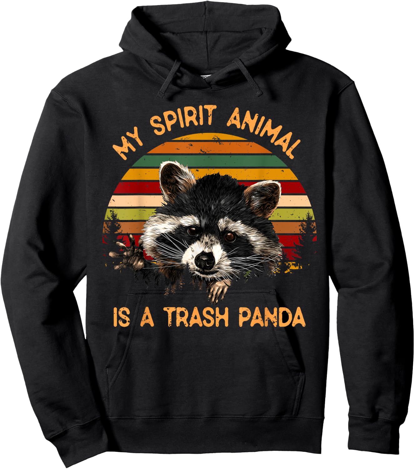 Vintage My Spirit Animal Is A Trash Panda Hoodie - Hoodie | Black