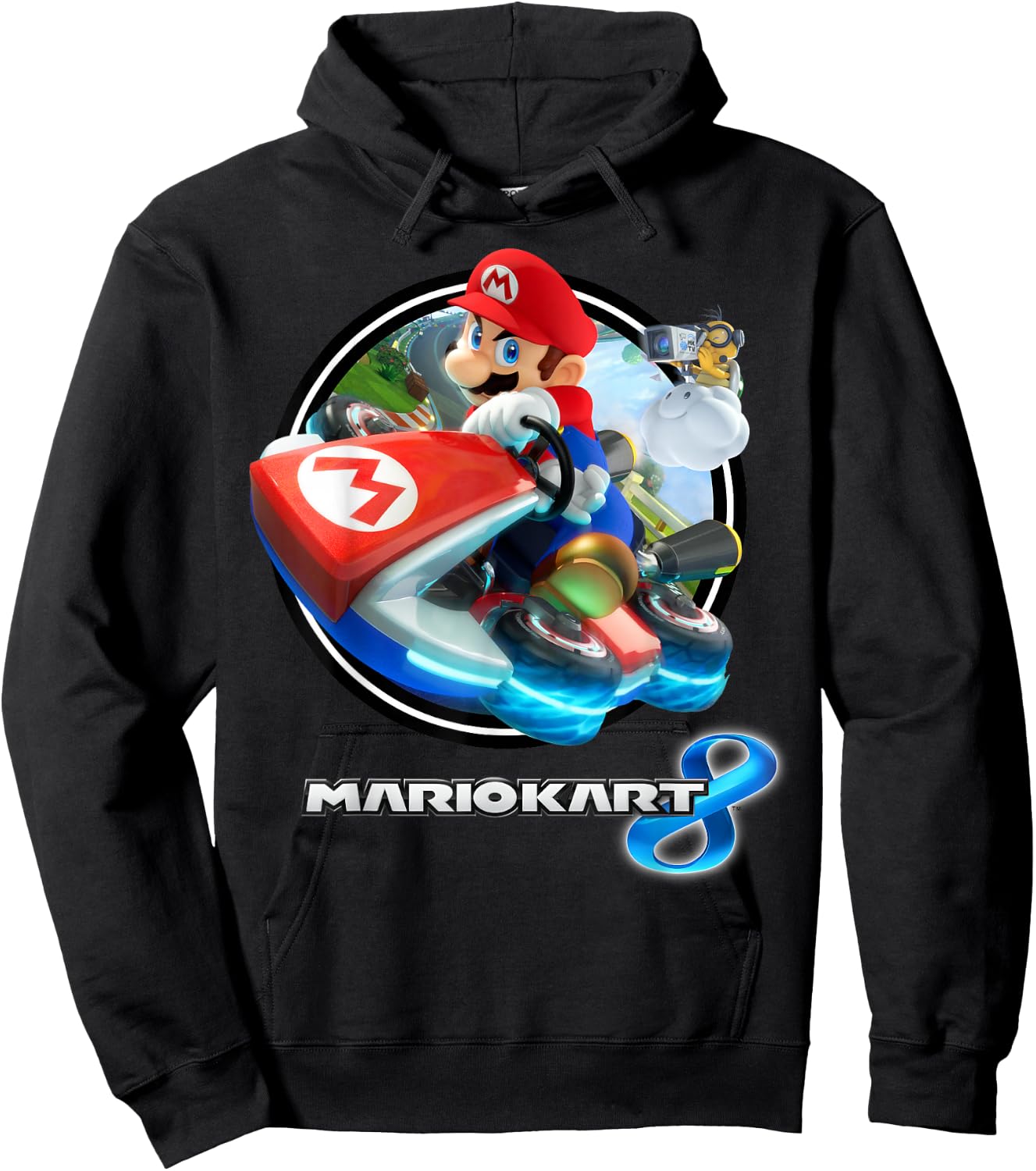 Nintendo Mario Kart 8 Circle Drift Logo Hoodie - Hoodie | Black