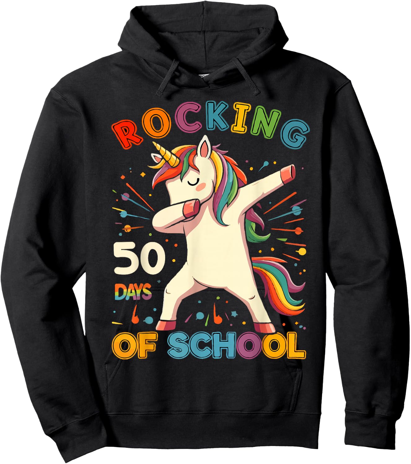 Rockin 50 Days of School 50th Day of School 50 Days Smarter Hoodie - Hoodie | Black