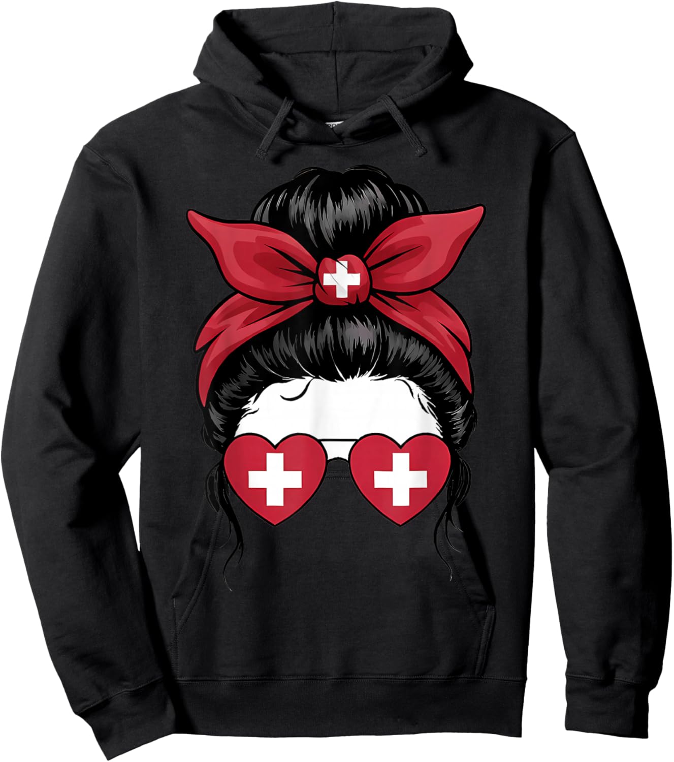 T-Shirt Hoodie - Hoodie | Black