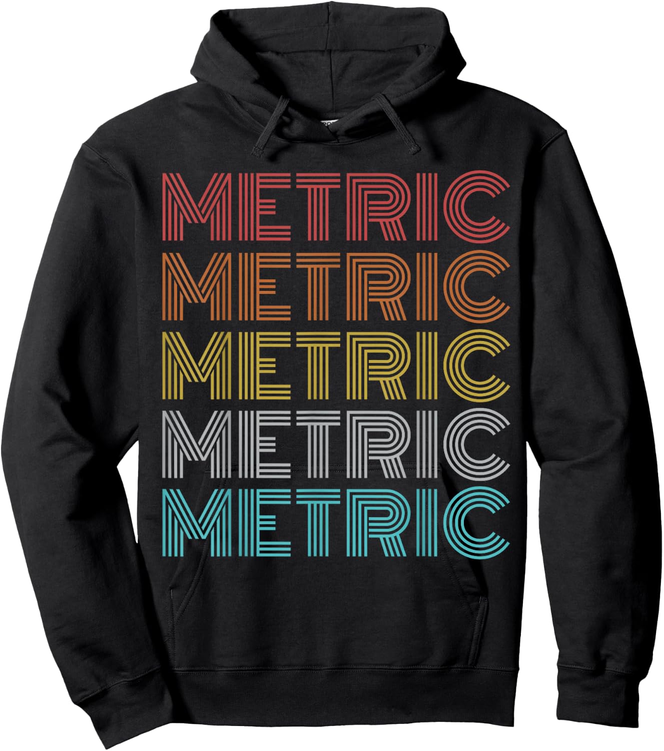 Retro Vintage Metric Hoodie - Hoodie | Black