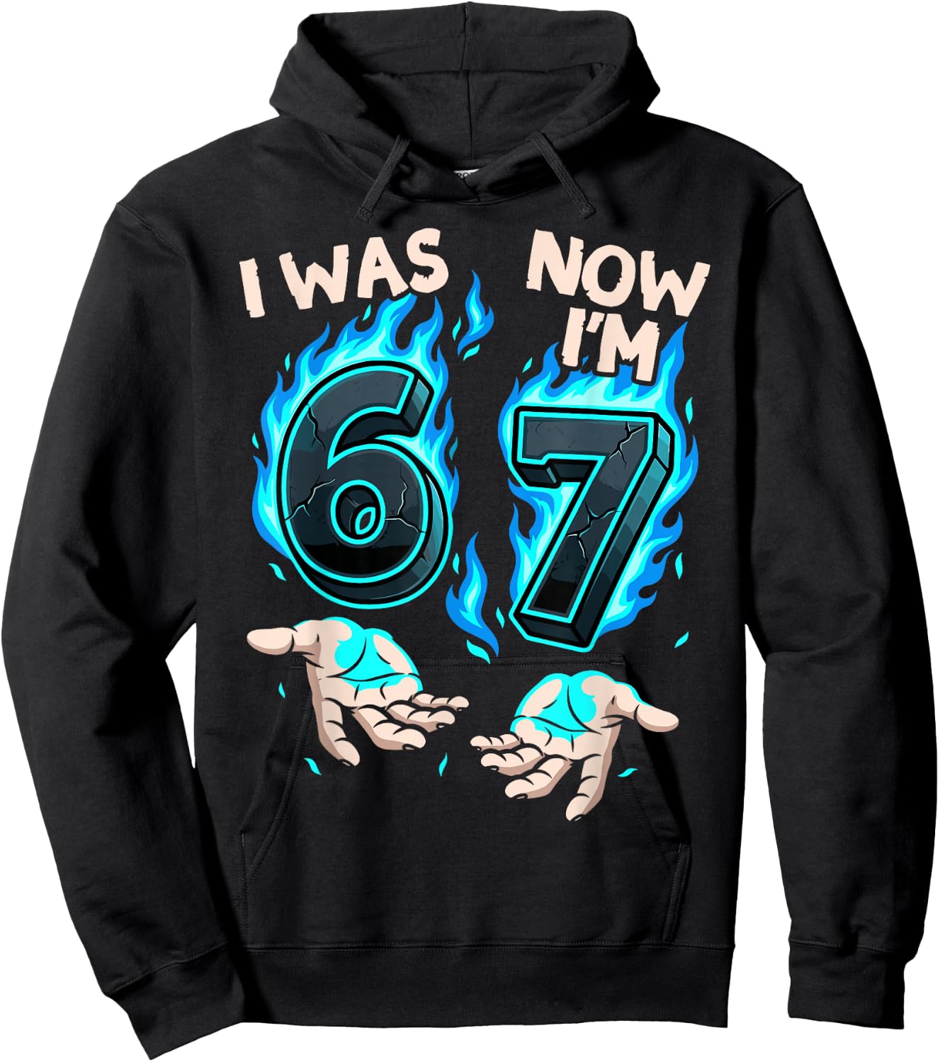 I was 6 Now I'm 7 Year Old 7th Birthday 6 7 Birthday Boys Hoodie - Hoodie | Black
