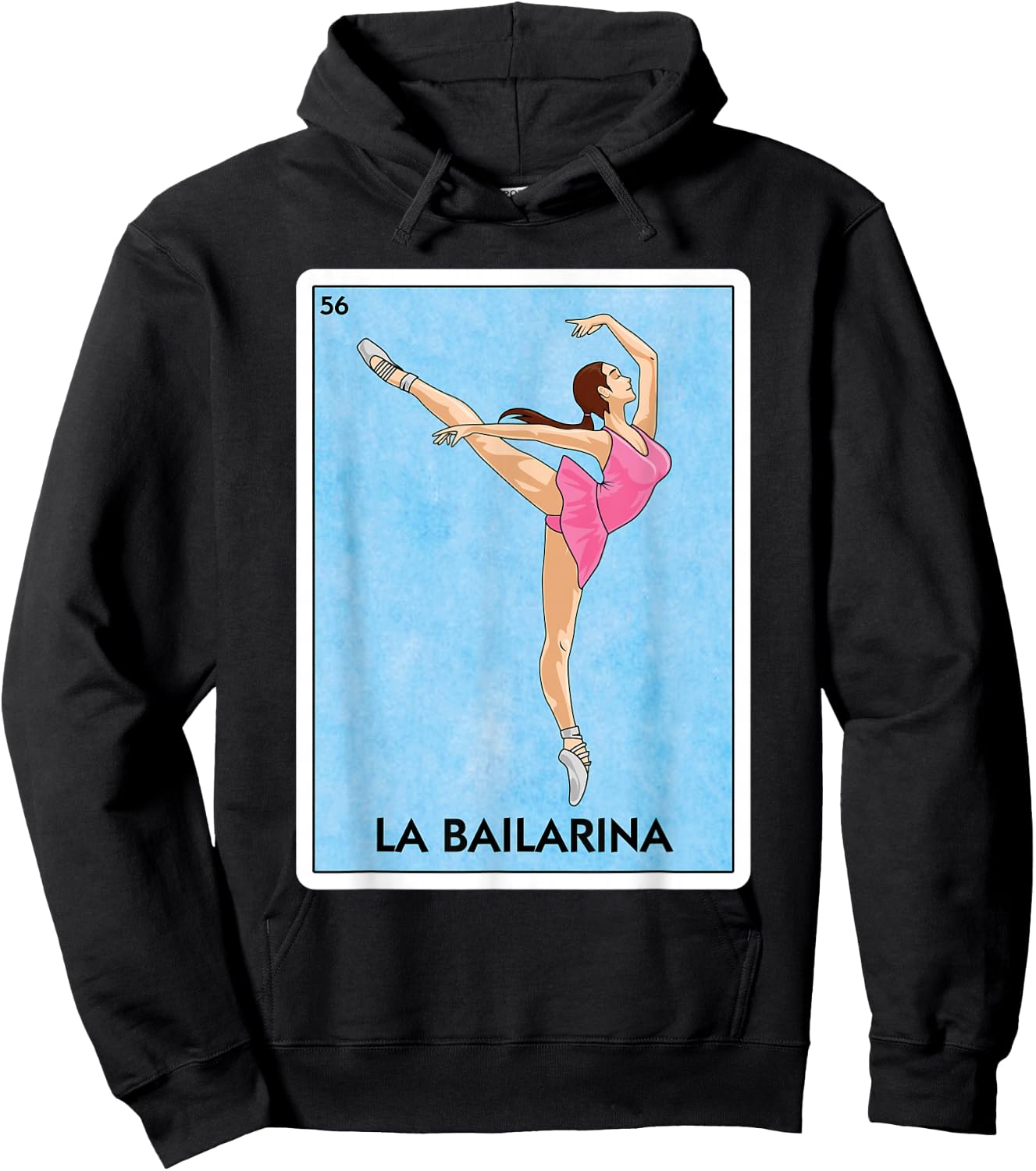 La Bailarina Mexican Card Game - Cute Ballerina Girl Dancing Hoodie - Hoodie | Black