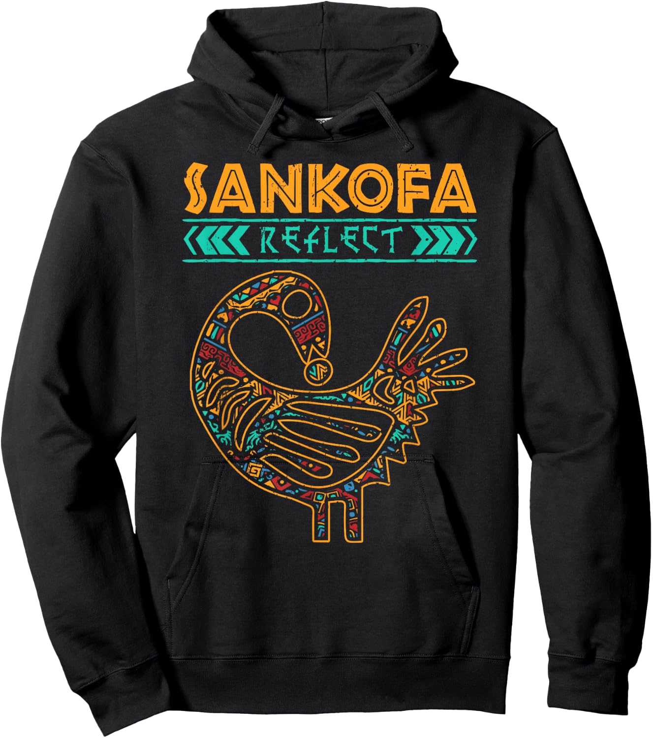 Black History Afrocentric Sankofa Tribal Design Hoodie - Hoodie | Black