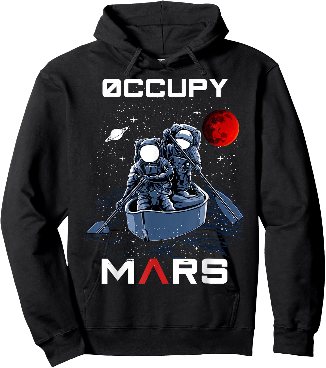 Occupy Mars Astronauts in Space for Kids, Boys Hoodie - Hoodie | Black