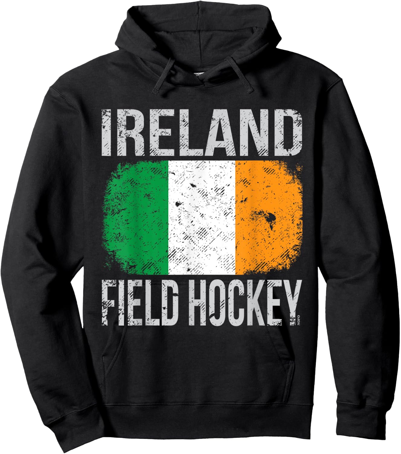 Ireland Field Hockey, Irish Flag Hoodie - Hoodie | Black